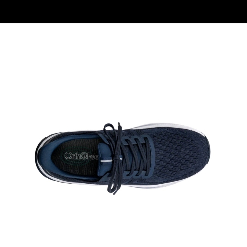 Orthofeet Men’s Tilos Hands‑Free Athletic Sneaker – Navy 20022M - Picture 3 of 8